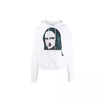 Off-White Mona Lisa Oversized худи белые мужские топы OMBB037E20FLE0090110 XS