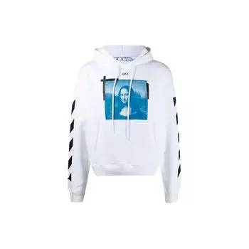 Off-White Monalisa Hoodie Белый Мужские Топы OMBB037R21FLE0010110 XS