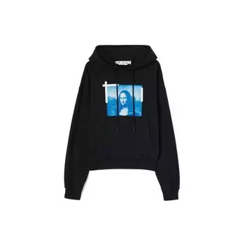 Off-White Monalisa Over Hoodie Черные мужские топы OMBB037C99FLE0051045 M