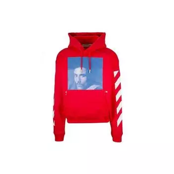 Off-White Мужские толстовки с длинными рукавами и принтом, красные OMBB037F181920112030 L