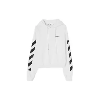 Off-White Наденьте Helvetica на толстовку с капюшоном белого/черного цвета для мужчин OMBB037C99FLE0010110 S