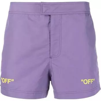 Off-White Off Quote Sunrise Swimshorts Dusty Purple Men Swimwear OMFD002S23FAB0013850 XL