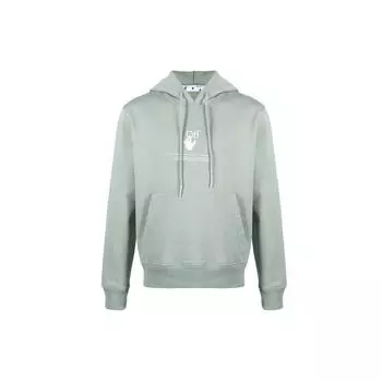 Off-White Offf Толстовка с капюшоном из жадеита Мужские топы Зеленый OMBB034R21FLE0055041 L