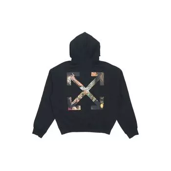 Off-White Oil Painting Arrows Толстовка с капюшоном Мужские топы Черный OMBB037F20FLE0021001 XS