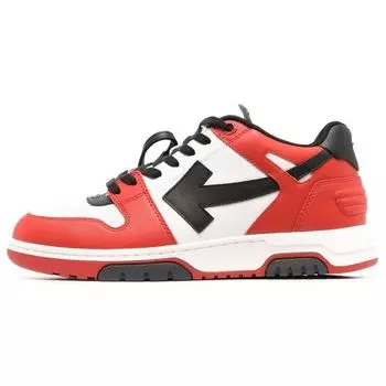 Off-White Out of Office Low Red White Black Men Sneakers OMIA189S23LEA001-2510 40