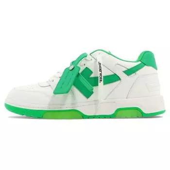 Off-White Out of Office Low White Green Men Sneakers OMIA189S22LEA0010155 41