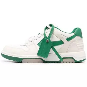 Off-White Out of Office Low White Green Men Sneakers OMIA189F21LEA001-0455 37