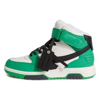 Off-White Out Of Office Mid Green Black Men Sneakers OMIA259S23LEA0015510 43