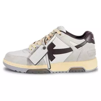 Off-White Кроссовки Out of Office Low светло-серые антрацитовые мужские OMIA189S24LEA0110511 41