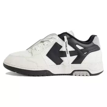 Off-White Out of Office тонкие белые черные кроссовки мужские в крапинку OMIA243F23LEA0010110 40