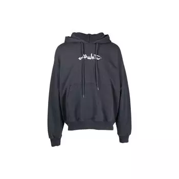 Off-White Paint Arrow Skate Hoodie Outerspace Белые мужские топы OMBB085F22FLE0054601 M