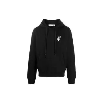 Off-White Pascal Arrow Slim Hoodie Black/White Men Tops OMBB034F20FLE0041001