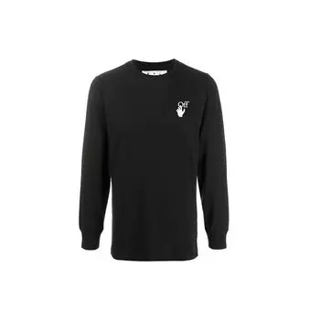 Off-White Pascal Arrow Sport Pullover Long Sleeve Sweatshirt Men Tops Black OMAB001F20FAB0021001