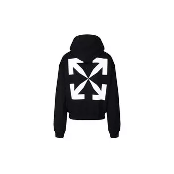 Off-White Паскаль с принтом на капюшоне Черные/белые мужские топы OMBB037F20FLE0121001 M