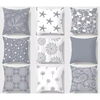 Off-White Подушка Наволочка Квадратный чехол для дивана Домашний декор 40x40cm