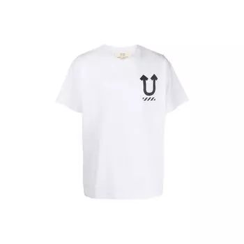 Off-White Повседневная футболка с логотипом Off-White Мужские топы Белый OMAA061G198770100188 S