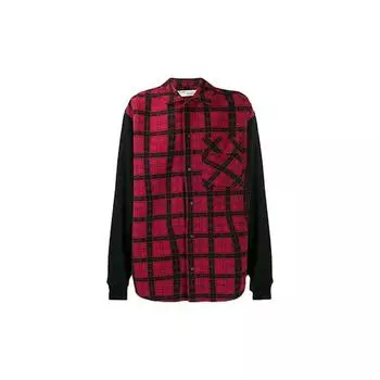 Off-White Повседневная клетчатая рубашка с длинным рукавом Мужские топы Черный Красный OMGA101R20G530202010 M
