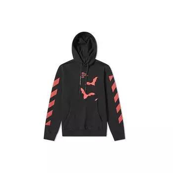 OFF-WHITE Приталенная толстовка с диагональными рукавами «летучая мышь», черная, красная, унисекс, уличная одежда, OMBB034E19D250071020 L