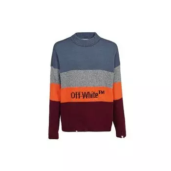 Off-White Проблемный свитер Разноцветные мужские топы Разноцветные OMHE016F19E370281910 L