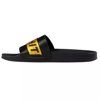 Off-White Промышленные слайдеры Черные желтые мужские сандалии OMIA088R19C22038-1060
