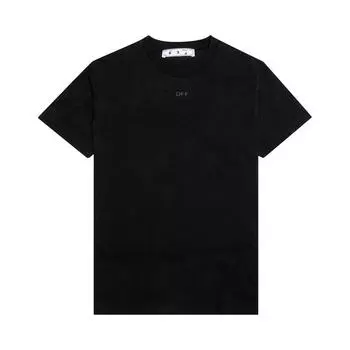 Off-White Rubber Arrow Slim Tee Черные мужские топы OMAA027F21JER0071010 XS
