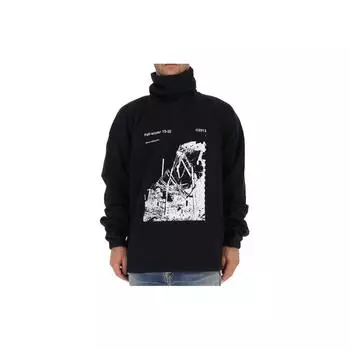 Off-White Ruined Factory Sweatshirt Black Men Tops OMBA039F19E300131001 XXS