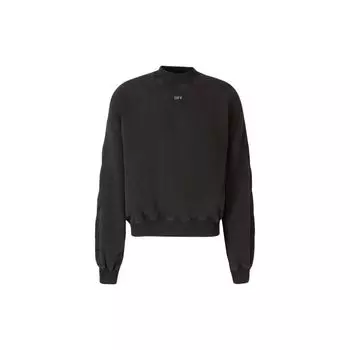 Off-White S.Matthew Хлопковая толстовка черная мужская уличная одежда OMBA070F23FLE0091077 S