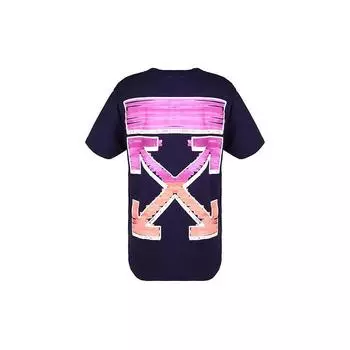 Off-White Skeleton Arrows Tee Темно-синие мужские топы Синие OMAA027R21JER0034632 S