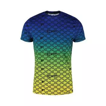 Off-White Спортивная футболка с короткими рукавами и монограммой, разноцветные мужские топы, разноцветные OMVA034S22FAB0018410 S