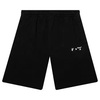 Off-White Спортивные шорты с логотипом Черные/белые мужские брюки OMCI006R21FLE0051001 XL