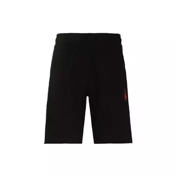 Off-White Спортивные шорты Starred Arrow Черные/красные мужские брюки OMCI006F21FLE0051025