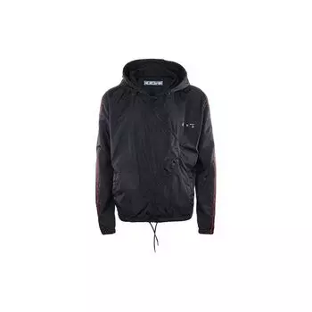 Off-White Спортивный топ на молнии с логотипом OW, черная/белая мужская верхняя одежда OMBD024R21FAB0011001