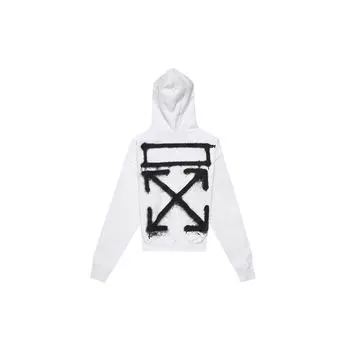 Off-White Spray Paint Arrow Print Hoodie Мужские топы Белый OMBB037R20E300150110 L