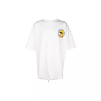Off-White SS19 Bart Simpson Oversize футболка с коротким рукавом Мужские топы белые OMAA066S191850330188 XS