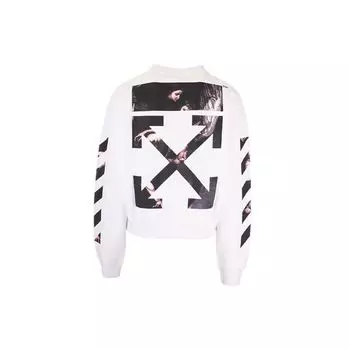 Off-White SS20 Artistic Arrows свитшот с длинными рукавами и круглым вырезом, мужские топы, белый OMBA035S20E300040188 XL