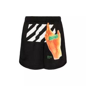 Off-White SS20 Спортивные шорты с логотипом Palm Letter, мужские брюки, черные OMCI005R201010131088 XL
