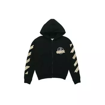 Off-White SS20 Золотая лента Стрелка Принт Куртка с капюшоном Мужские толстовки с капюшоном Черный OMBE001R20E300021048 M