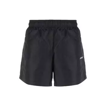 Off-White SS22 с логотипом и принтом на спине, с эластичной резинкой на талии, прямые шорты, мужские брюки, черные OMFA012C99FAB0011001