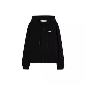 Off-White SS22 Толстовка с капюшоном на молнии Back Arrow Мужская Верхняя одежда Черный OMBE013C99FLE0031001 S