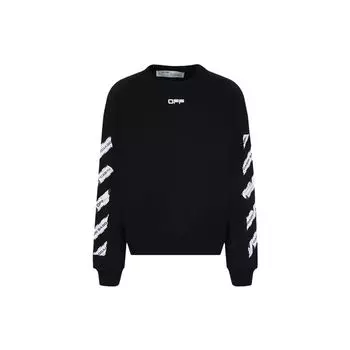 Off-White SS23 Письменный принт Пуловер Толстовка Мужская толстовка Черная OMBA035S20E30003-1088 XL
