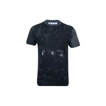 Off-White Tie Dye T-Shirt Black/Grey Men Tops OMAA038R21JER0141009