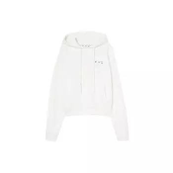 Off-White Толстовка Caravaggio Paint Over с капюшоном, белая/черная, мужские топы OMBB037C99FLE0040110 S