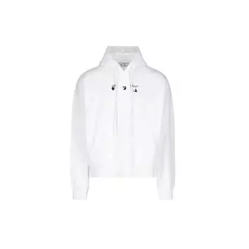 Off-White Толстовка с двойными рукавами FW21 Мужские топы стандартного кроя белые OMBB085F21FLE0090110 M