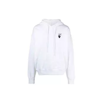 OFF-WHITE Толстовка с капюшоном Bubble Arrows белая черная мужская уличная одежда OMBB085F21FLE0110110 M