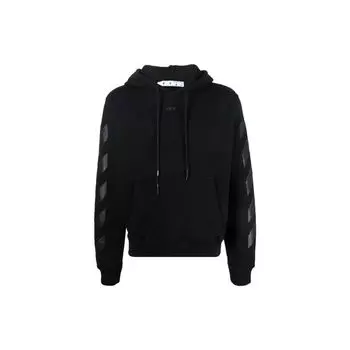 Off-White Толстовка с капюшоном Rubber Arrows Skate Slim, черная, мужская, уличная, OMBB034F21FLE0041010 L