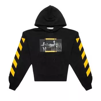 Off-White Толстовка с рисунком Караваджо, черные/разноцветные топы унисекс OMBB037F21FLE0111084 M