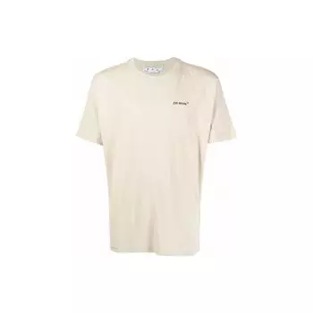 Off-White Тонкая футболка Caravaggio Saint Jerome Write Arrows бежевого/черного/белого цвета, мужская уличная одежда OMAA027S22JER0051710 L