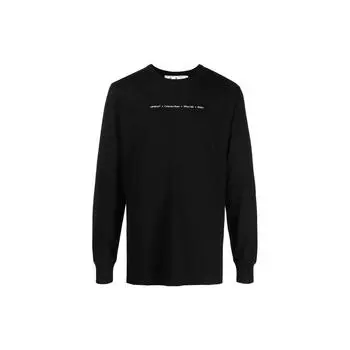 Off-White Tornado Arrow Футболка с длинными рукавами, черные/разноцветные мужские топы OMAB001F21JER0021084 XS