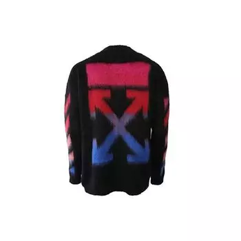 Off-White Трикотажные изделия Diag Brushed Knitwear черного цвета для мужчин OMHA036E19B020241088 XS