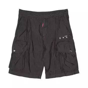 Off-White Универсальные шорты с логотипом Черные/белые мужские брюки OMCB047R21FAB0011001